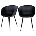 Zestaw dwóch krzeseł ogrodowych Feyra z tworzywa sztucznego czarne