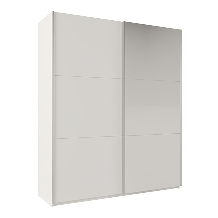 Szafa Rella 200x244x65 cm przesuwna z lustrem biała  - zdjęcie 3