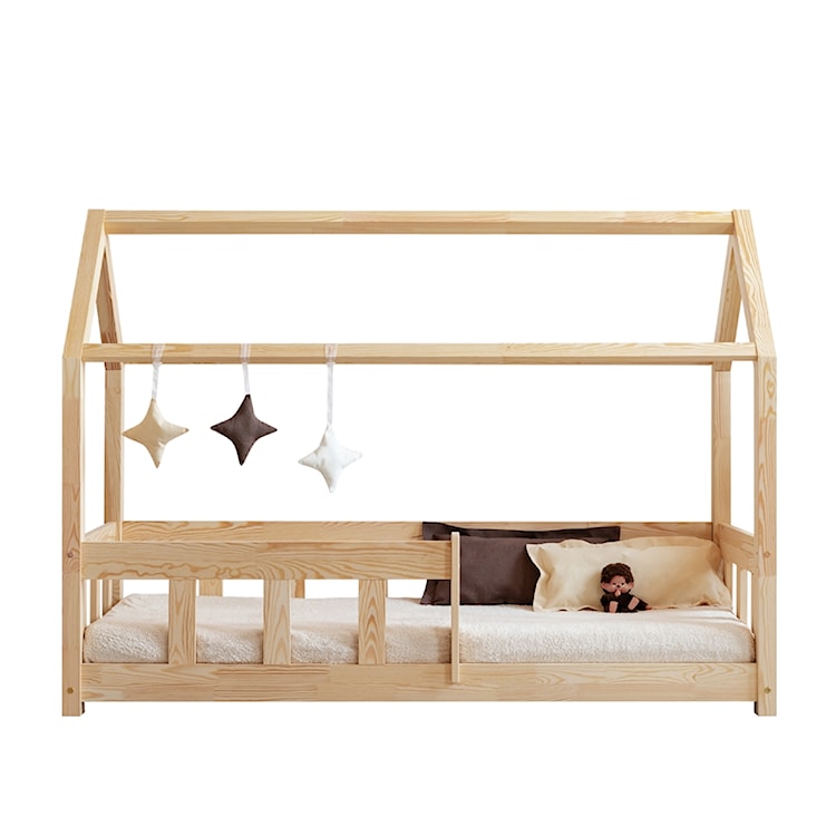 Łóżko Mallory domek dziecięcy z drewna 120x190 cm