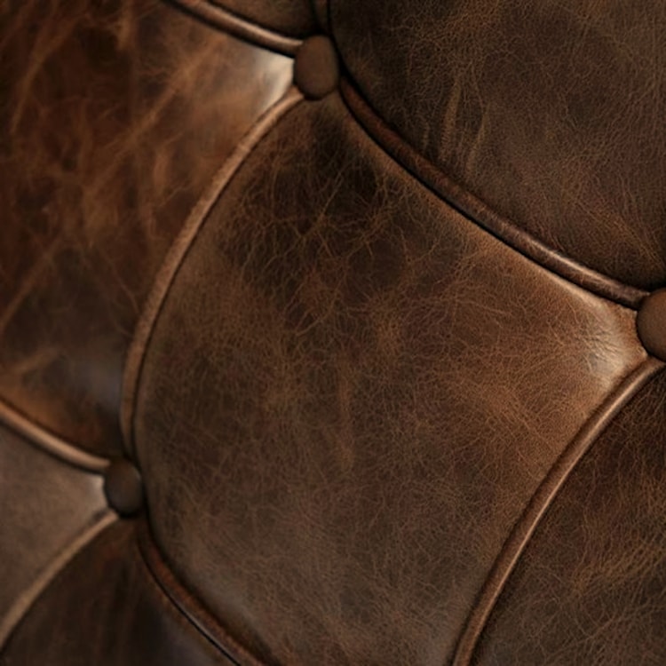 Fotel Barca vintage skóra naturalna ciemnobrązowa  - zdjęcie 2