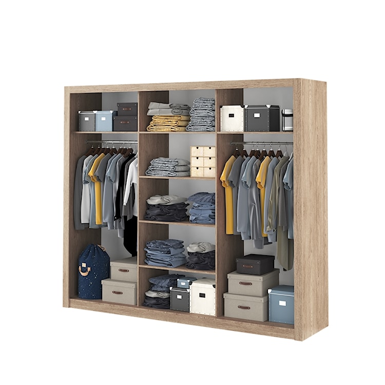Szafa Idea 250 cm z lustrem Dąb Shetland  - zdjęcie 3