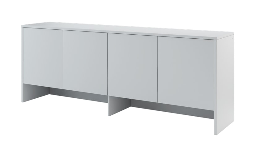Nadstawka Bed Concept z czterema zamykanymi szafkami 80 cm Szary 