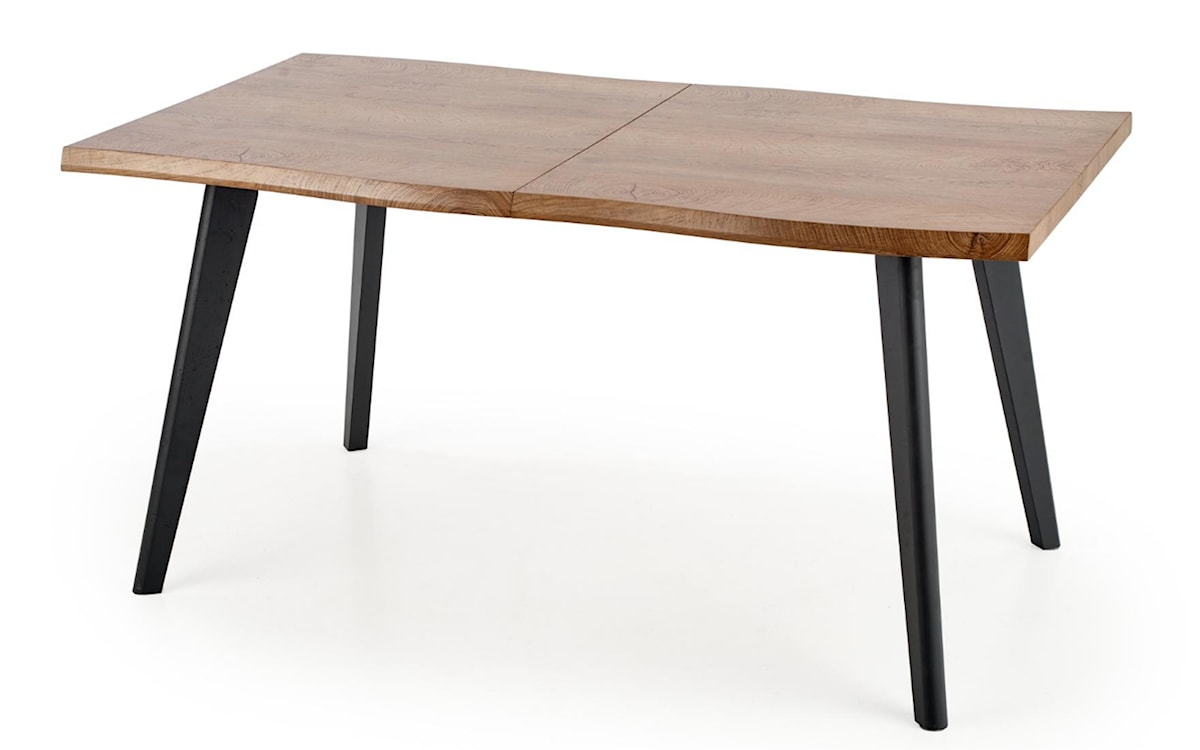Stół rozkładany Diggory 120-180x80 cm dąb naturalny/czarny 