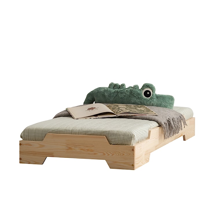 Łóżko Hallie dziecięce z drewna 90x200 cm