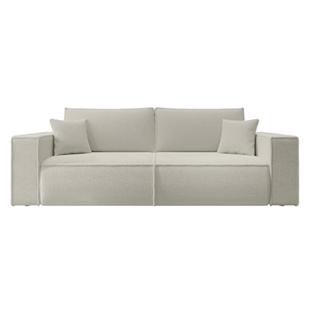 Kanapa rozkładana trzyosobowa Farese z pojemnikiem beżowa boucle