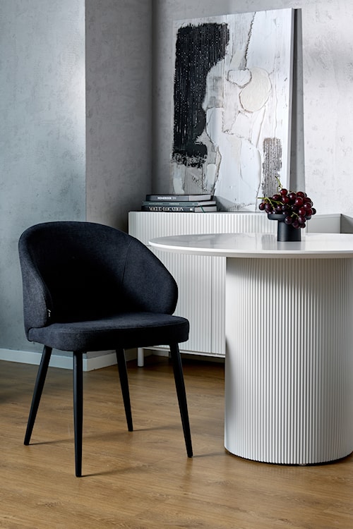 Krzesło tapicerowane Atiblle grafitowa plecionka  - zdjęcie 7