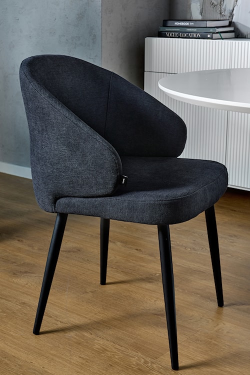 Krzesło tapicerowane Atiblle grafitowa plecionka  - zdjęcie 9