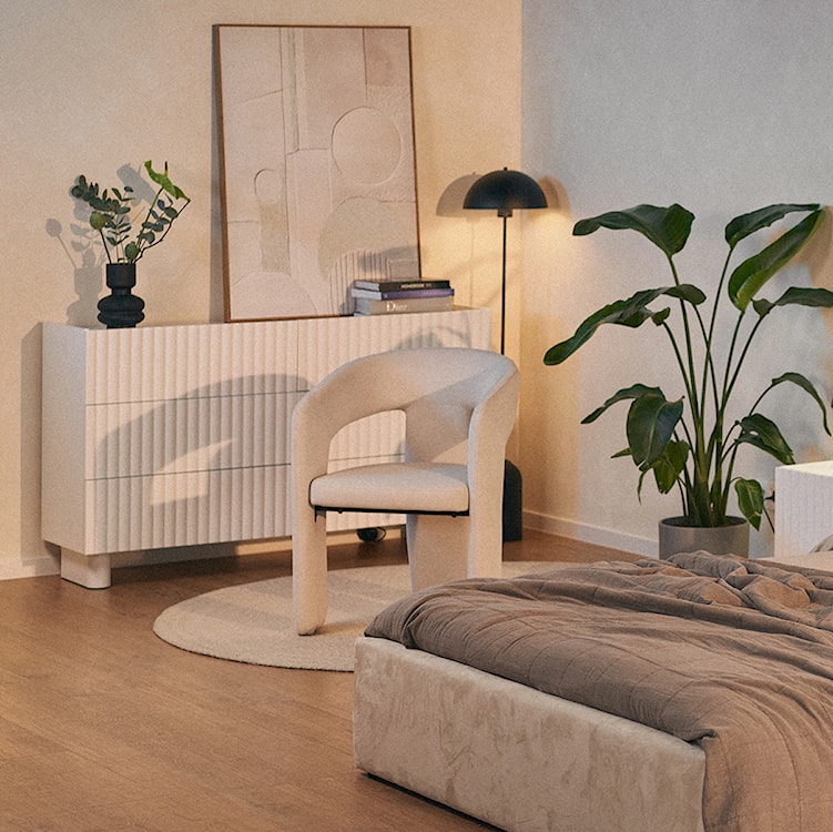 Krzesło tapicerowane Hasele jasnobeżowy welur łatwoczyszczący  - zdjęcie 3