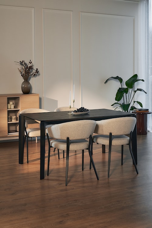 Stół do jadalni Loomens 150x90 cm dąb czarny  - zdjęcie 3