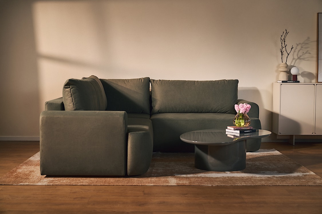 Stolik kawowy Tratesse 130x77 cm szary wysoki połysk  - zdjęcie 7