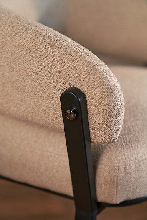 Fotel wypoczynkowy Symbled w tkaninie boucle beżowe  - zdjęcie 9