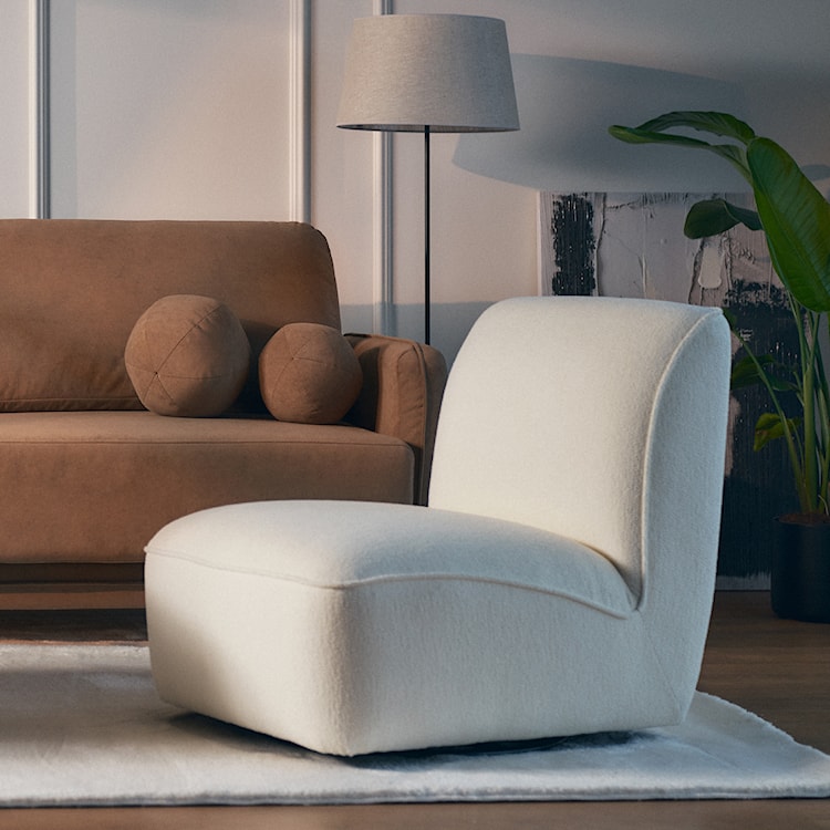 Fotel wypoczynkowy Miterte kremowy  - zdjęcie 3