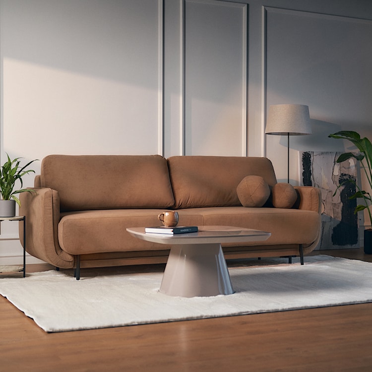 Stolik kawowy Adievent 80x80 cm jasnoszary wysoki połysk  - zdjęcie 5