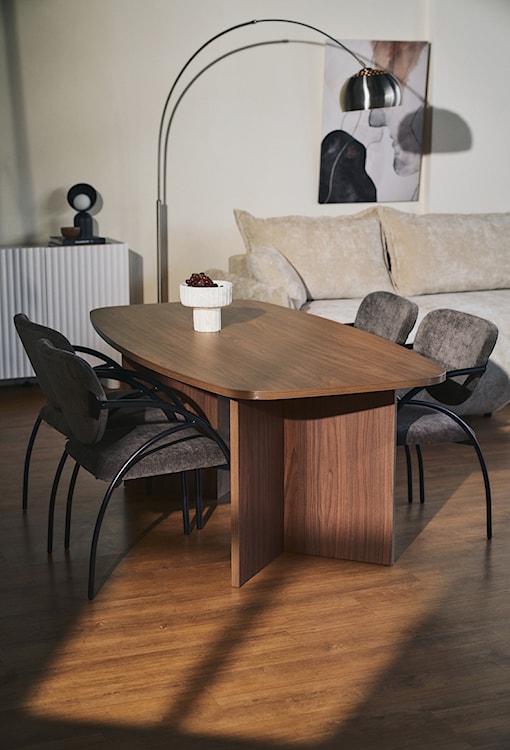 Krzesło tapicerowane Novaric grafitowy szenil  - zdjęcie 7