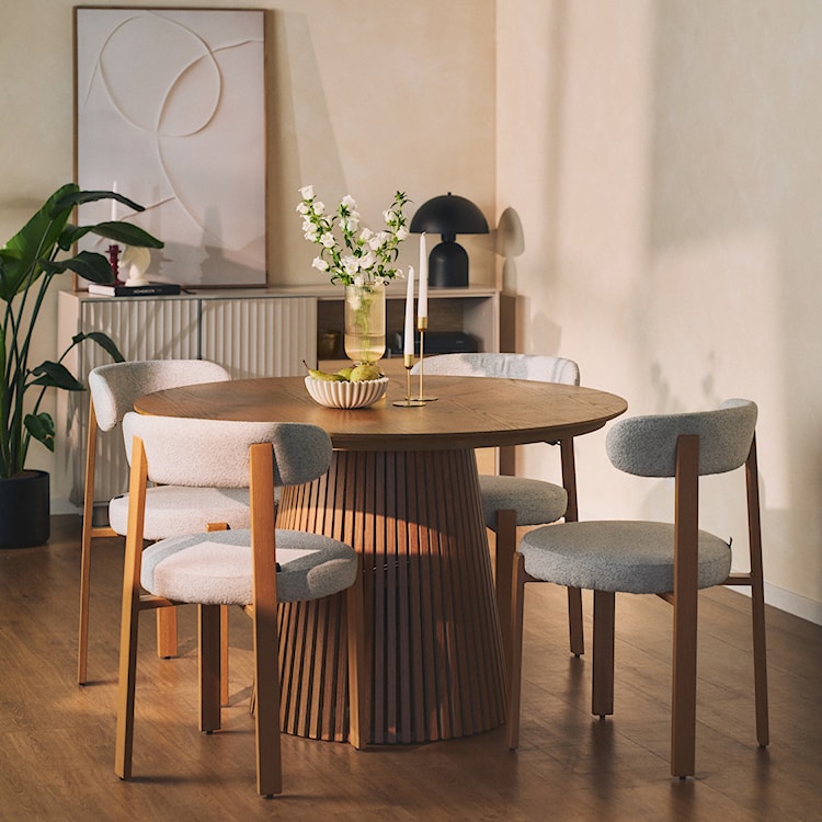 Stół rozkładany Formisty 120-200x120 cm lamele dąb naturalny  - zdjęcie 7