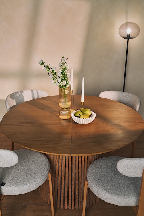 Stół rozkładany Formisty 120-200x120 cm lamele dąb naturalny  - zdjęcie 11