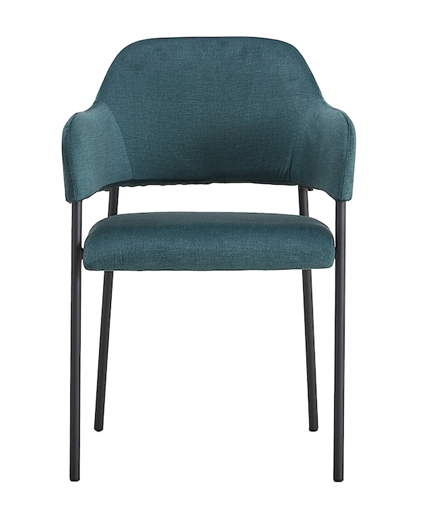 Krzesło tapicerowane z podłokietnikami Azhai ciemnozielone  - zdjęcie 7