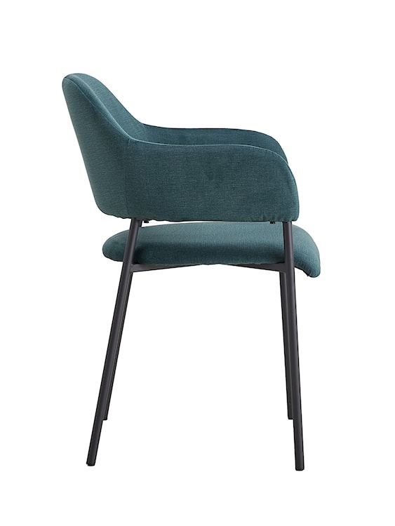 Krzesło tapicerowane z podłokietnikami Azhai ciemnozielone  - zdjęcie 9