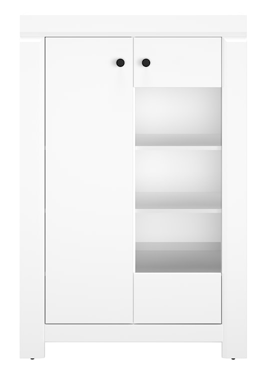 Witryna dwudrzwiowa Murguet 92 cm niska biała bez LED  - zdjęcie 5