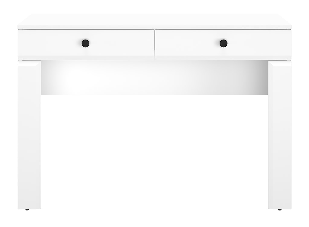 Biurko Murguet 117x51 cm z dwiema szufladami białe  - zdjęcie 3