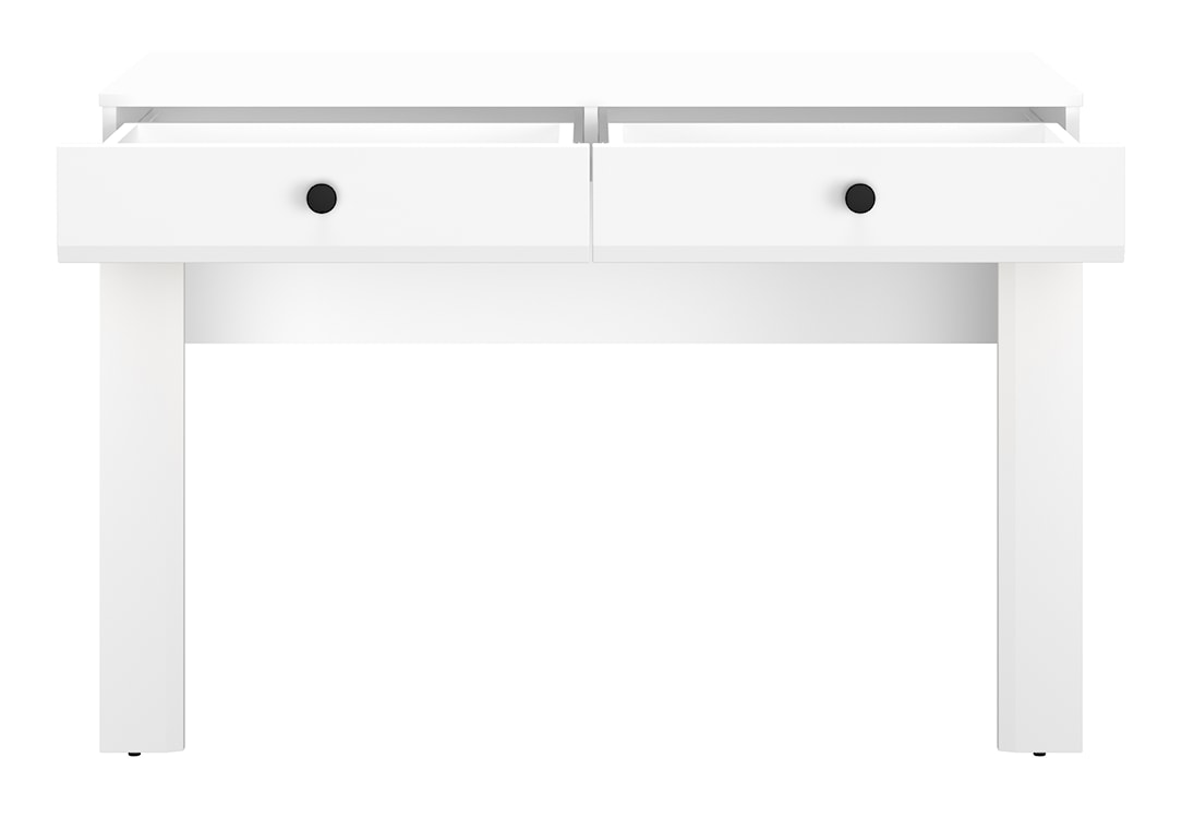 Biurko Murguet 117x51 cm z dwiema szufladami białe  - zdjęcie 7