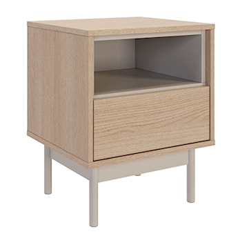 Szafka nocna Layen z szufladą i wnęką 45 cm dąb lindberg/kaszmir