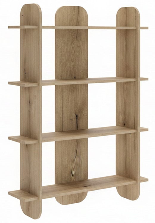 Regał Livio z czterema półkami 107 cm Dąb Evoke