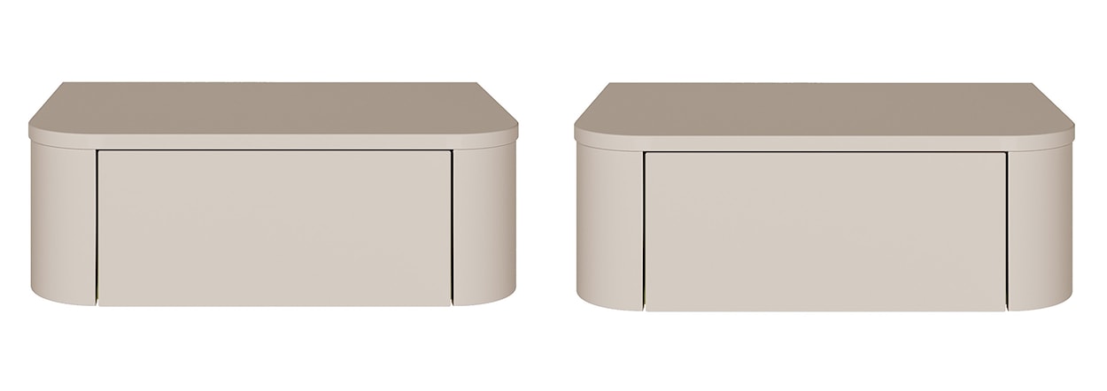 Zestaw dwóch wiszących szafek nocnych Luvio z szufladami 59 cm kaszmir  - zdjęcie 6