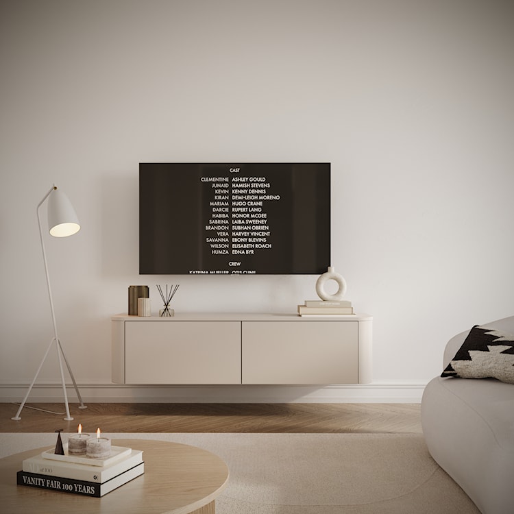 Szafka RTV Luvio wisząco-stojąca 140 cm kaszmir  - zdjęcie 7