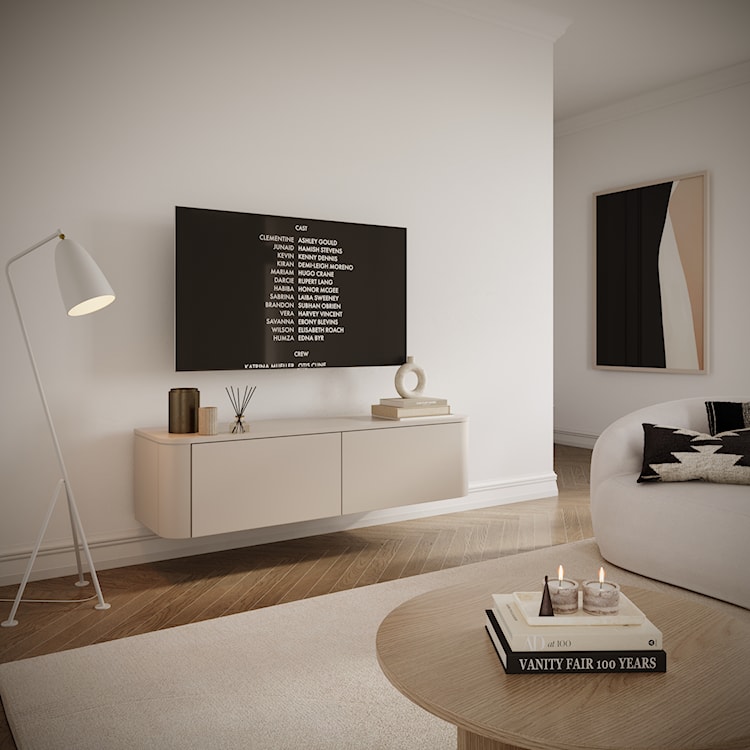 Szafka RTV Luvio wisząco-stojąca 140 cm kaszmir  - zdjęcie 2