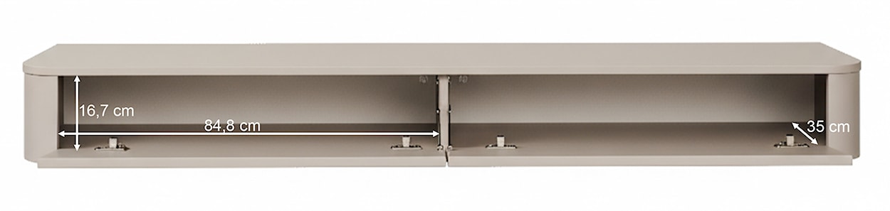 Szafka RTV Luvio Slim wisząca 175 cm kaszmir  - zdjęcie 7