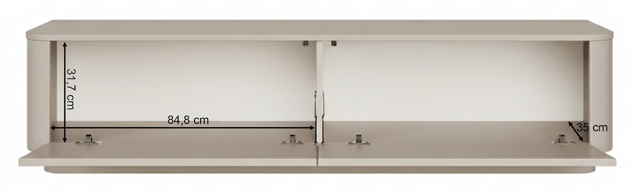 Szafka RTV Luvio wisząco-stojąca 175 cm kaszmir  - zdjęcie 11