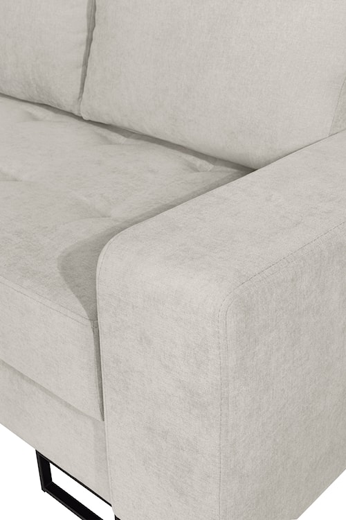 Narożnik z funkcją spania Larelle L-kształtny lewostronny z pojemnikiem jasnobeżowy szenil  - zdjęcie 6
