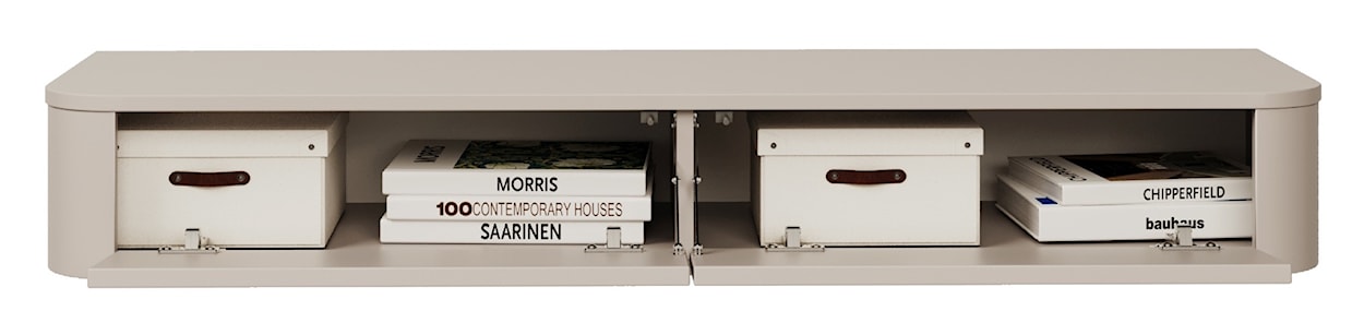 Szafka RTV Luvio Slim wisząca 140 cm kaszmir  - zdjęcie 4