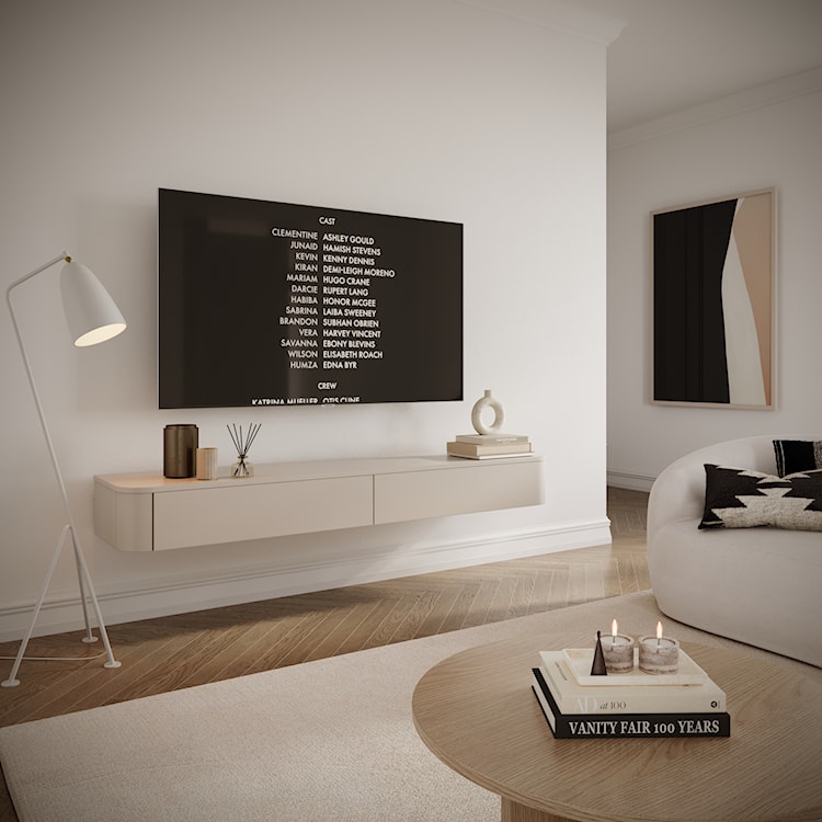 Szafka RTV Luvio Slim wisząca 175 cm kaszmir  - zdjęcie 3