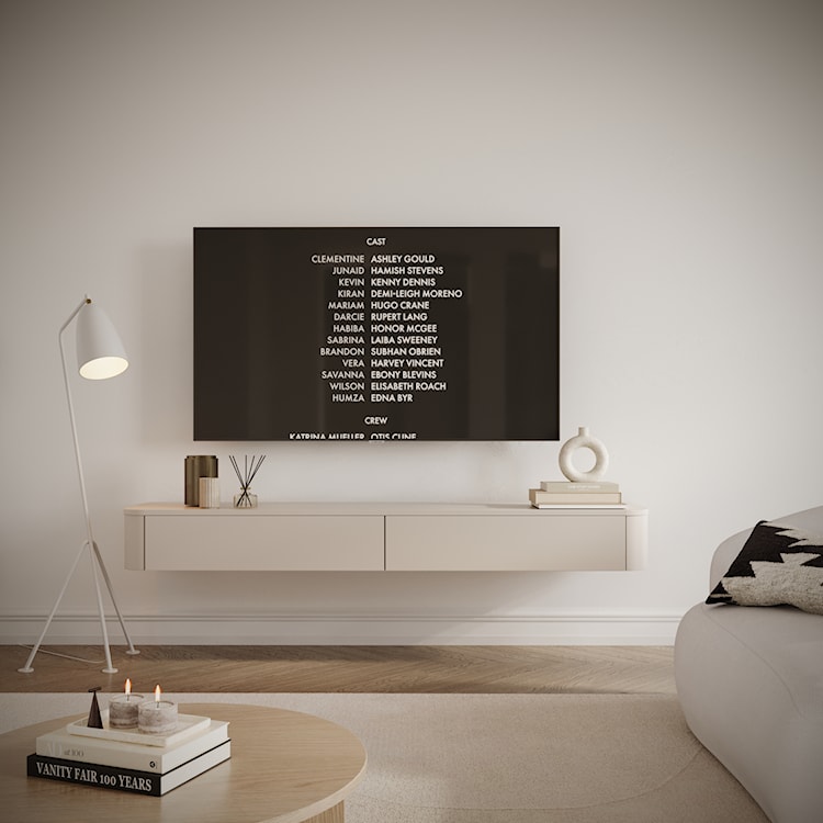 Szafka RTV Luvio Slim wisząca 175 cm kaszmir  - zdjęcie 2