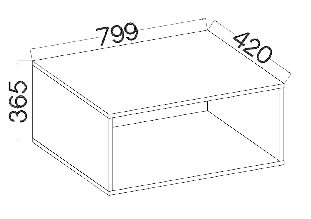 Nadstawka otwarta Stundly 80 cm Szary  - zdjęcie 2