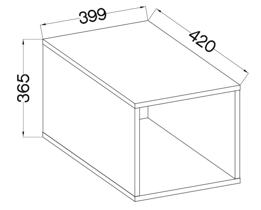 Nadstawka otwarta Stundly 40 cm Szary  - zdjęcie 2