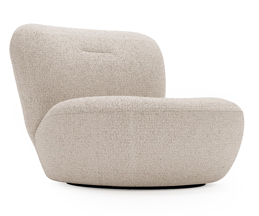 Fotel obrotowy Nicolino ciemnobeżowy boucle 