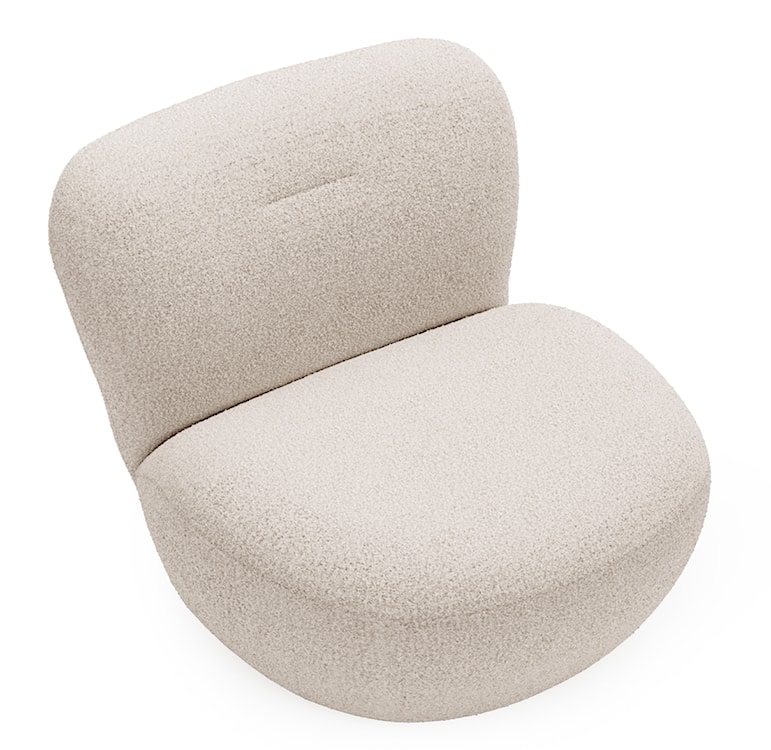 Fotel obrotowy Nicolino ciemnobeżowy boucle  - zdjęcie 4