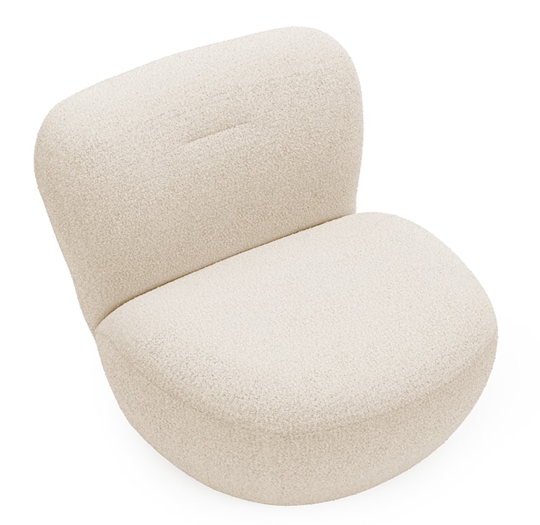 Fotel obrotowy Nicolino beżowy boucle  - zdjęcie 3