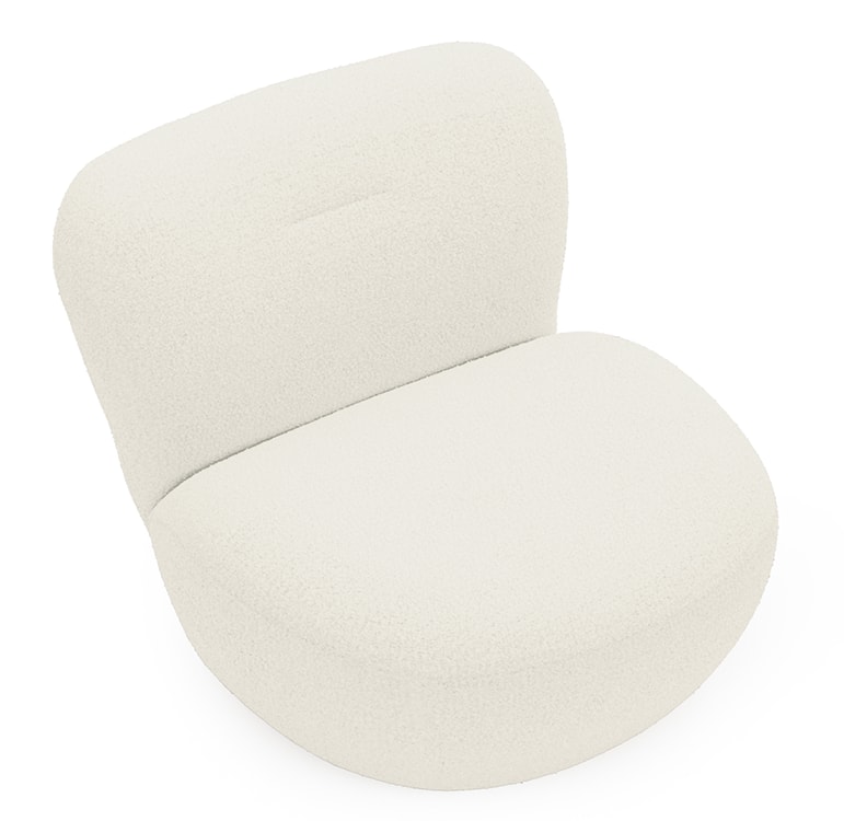 Fotel obrotowy Nicolino kremowy boucle  - zdjęcie 3