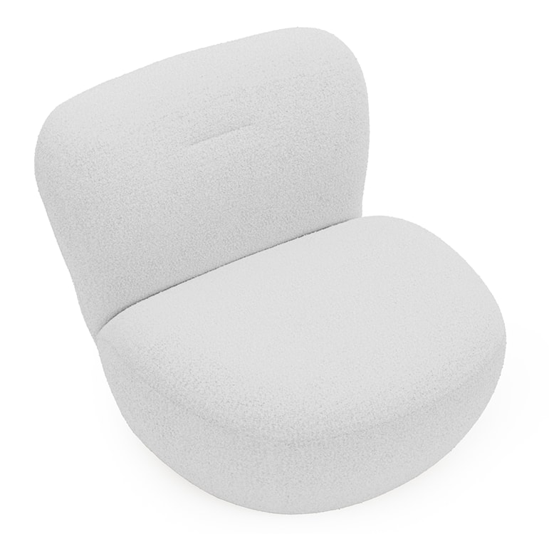 Fotel obrotowy Nicolino jasnoszary boucle  - zdjęcie 3