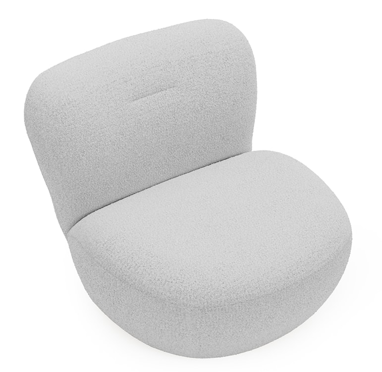 Fotel obrotowy Nicolino szary boucle  - zdjęcie 3