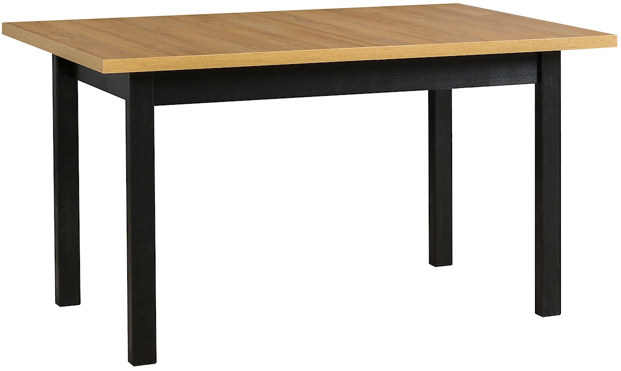 Stół drewniany do jadalni rozkładany Fronally 140-220x80 cm czarny/dąb grandson