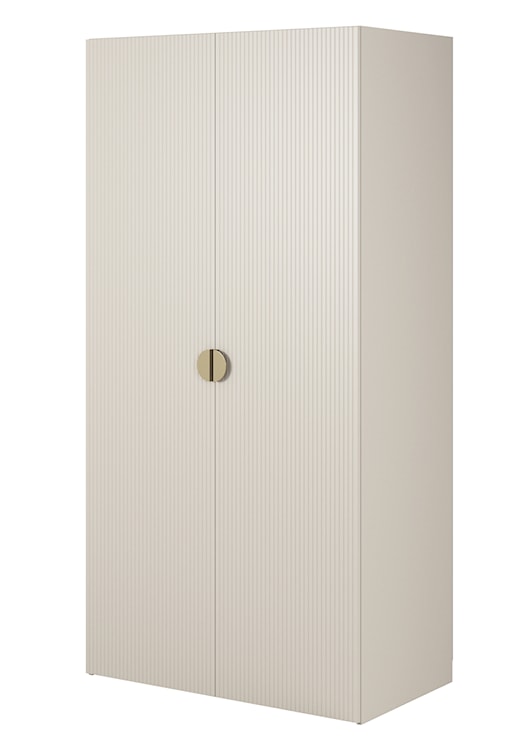 Szafa dwudrzwiowa Moonir z drążkiem 100 cm Szary beż 