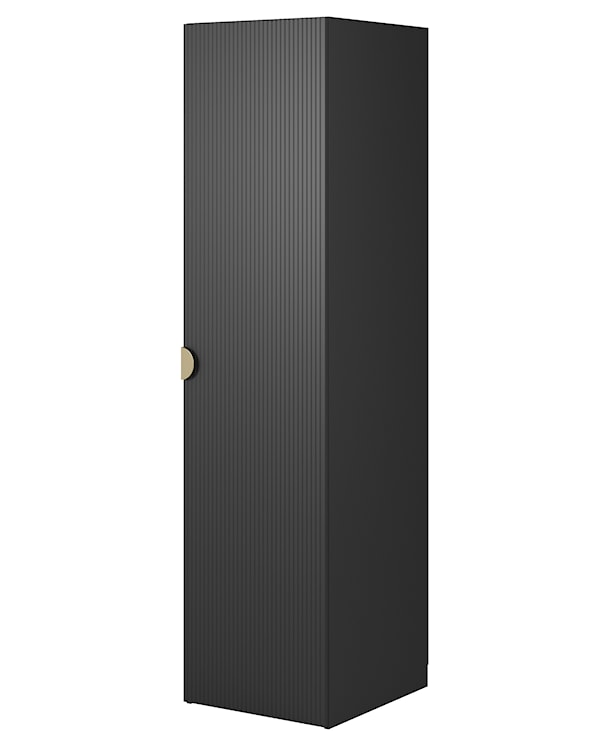 Szafa jednodrzwiowa Moonir z półkami 50 cm Czarna