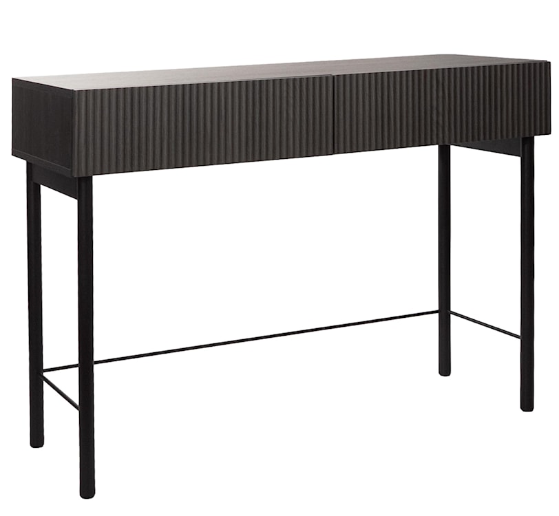 Toaletka Nolie z szufladami i nóżkami 110 cm Jesion Portland Czarny