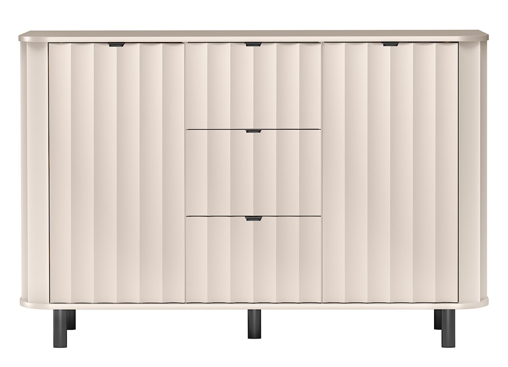Komoda dwudrzwiowa Novado z trzema szufladami 137 cm kaszmir  - zdjęcie 4