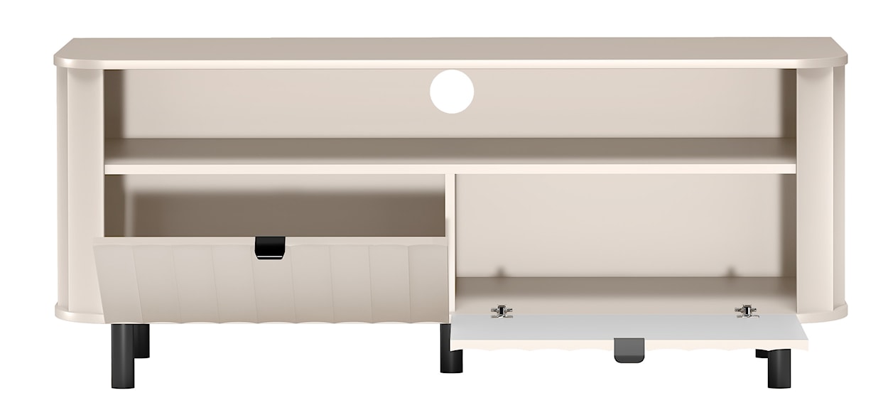 Szafka RTV Novado z dwoma klapami i wnęką 137 cm kaszmir  - zdjęcie 2